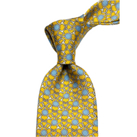 MonsterTie Printed D-Ring Snaffle Bits Yellow Necktie
