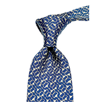 MonsterTie Printed D-Ring Snaffle Navy Necktie