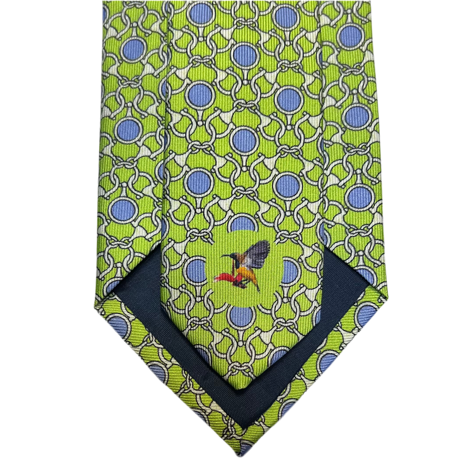 MonsterTie Printed D-Ring Snaffle Bits Green Necktie