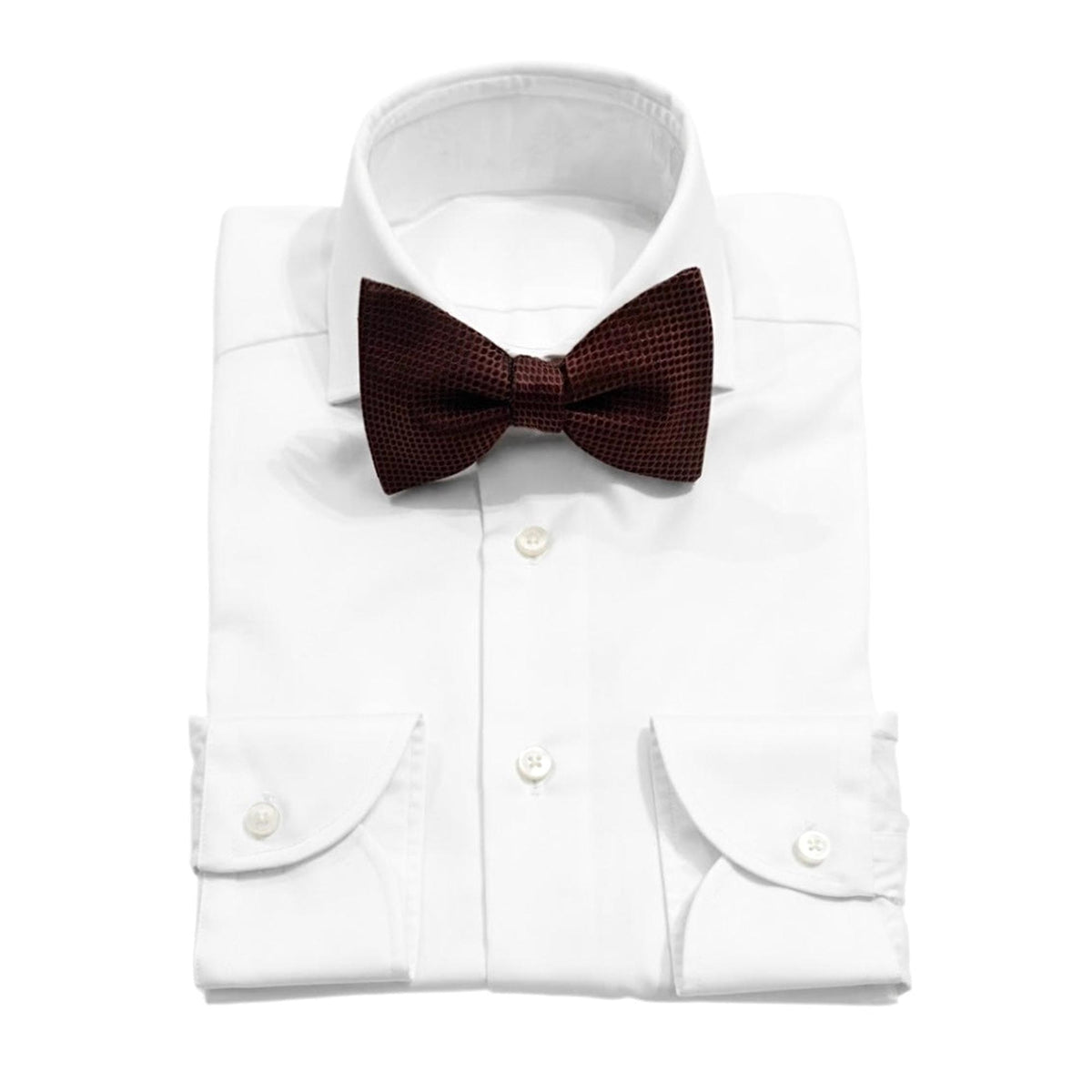 OroBow Sage / Navy / Black / Burgundy Honeycomb Textured Bow Tie