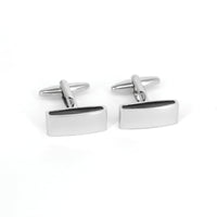 Silver Rectangle with Black enamel side