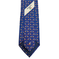 MonsterTie printed Sunbird Navy Cravatta