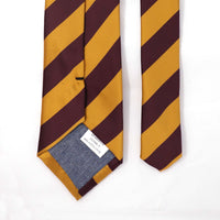 OroTie 8cm Stripes Tie in Golden and Maroon