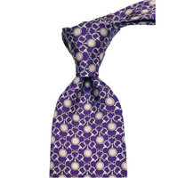 MonsterTie Printed D-Ring Snaffle Bits Purple Necktie