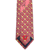 MonsterTie Printed D-Ring Snaffle Bits Red Yellow Necktie