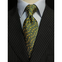 MonsterTie Printed D-Ring Snaffle Green Necktie
