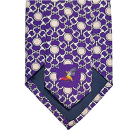 MonsterTie Printed D-Ring Snaffle Bits Purple Necktie