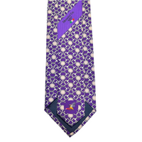 MonsterTie Printed D-Ring Snaffle Bits Purple Necktie