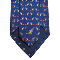 MonsterTie printed Sunbird Navy Cravatta