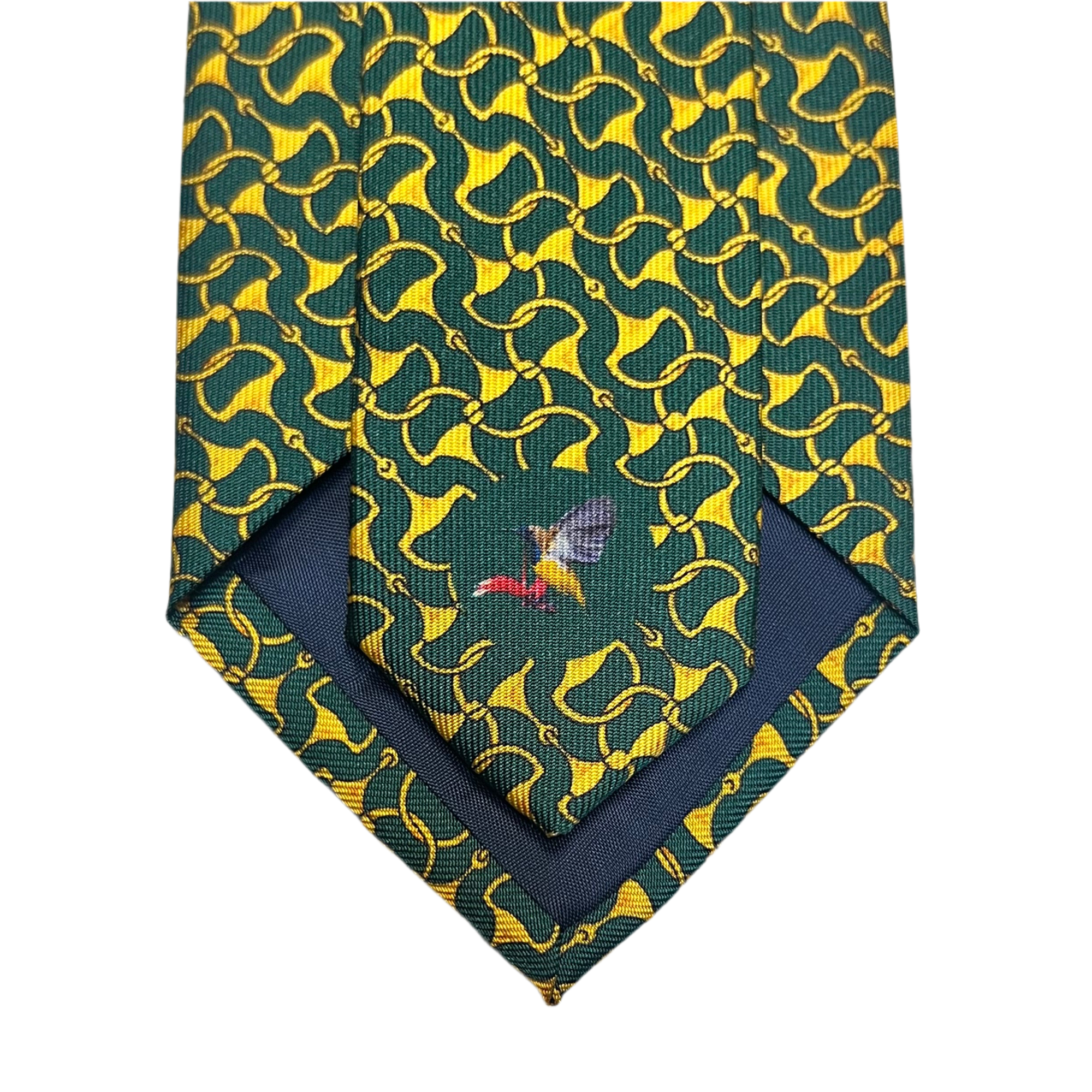 MonsterTie Printed D-Ring Snaffle Green Necktie