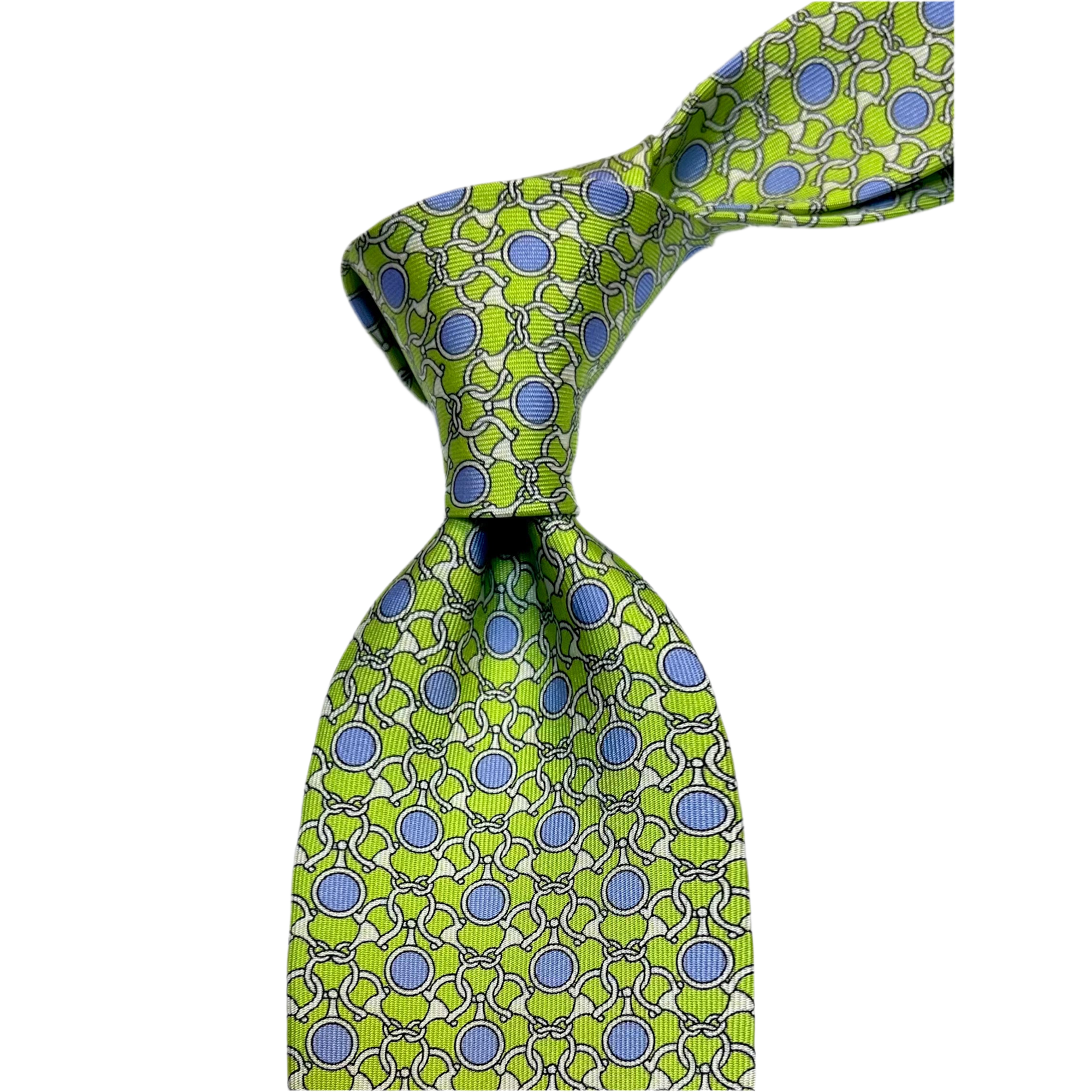 MonsterTie Printed D-Ring Snaffle Bits Green Necktie