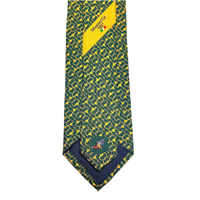 MonsterTie Printed D-Ring Snaffle Green Necktie