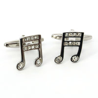 Music knot  Cufflink in Silver Crystal (Online Exclusive)