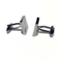 Gunmetal Rectangle Cross Cufflinks