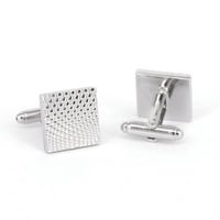 Silver Diamond design Squared Cufflinks (Online Exclusive)