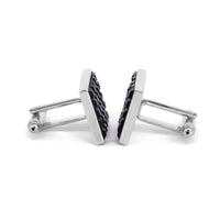 Black Cube Fiber Glass Square Cufflinks (Online Exclusive)