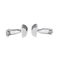 Rectangle Purple Enamel with Blue and silver Stripe Grill Cufflinks (Online Exclusive)