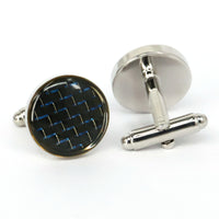 Round Carbon Fibre Cufflinks Marzthomson Cufflinks (Online Exclusive)