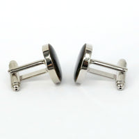 Round Carbon Fibre Cufflinks Marzthomson Cufflinks (Online Exclusive)