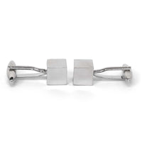 Silver square cube Cufflink