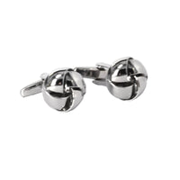 Silk Knot in Silver Cufflink- Marz