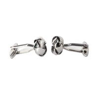 Silk Knot in Silver Cufflink- Marz