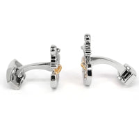 Nautical Anchor with Gold Rope Cufflinks