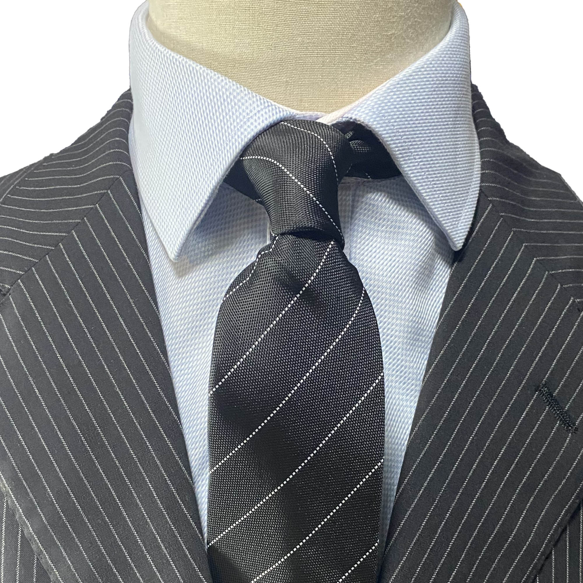 OroTie Jacquare Blue Background with white Dot light stripe