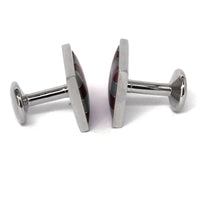 Mother of Pearl Pink Grey Tiles Cufflinks (Online Exclusive)