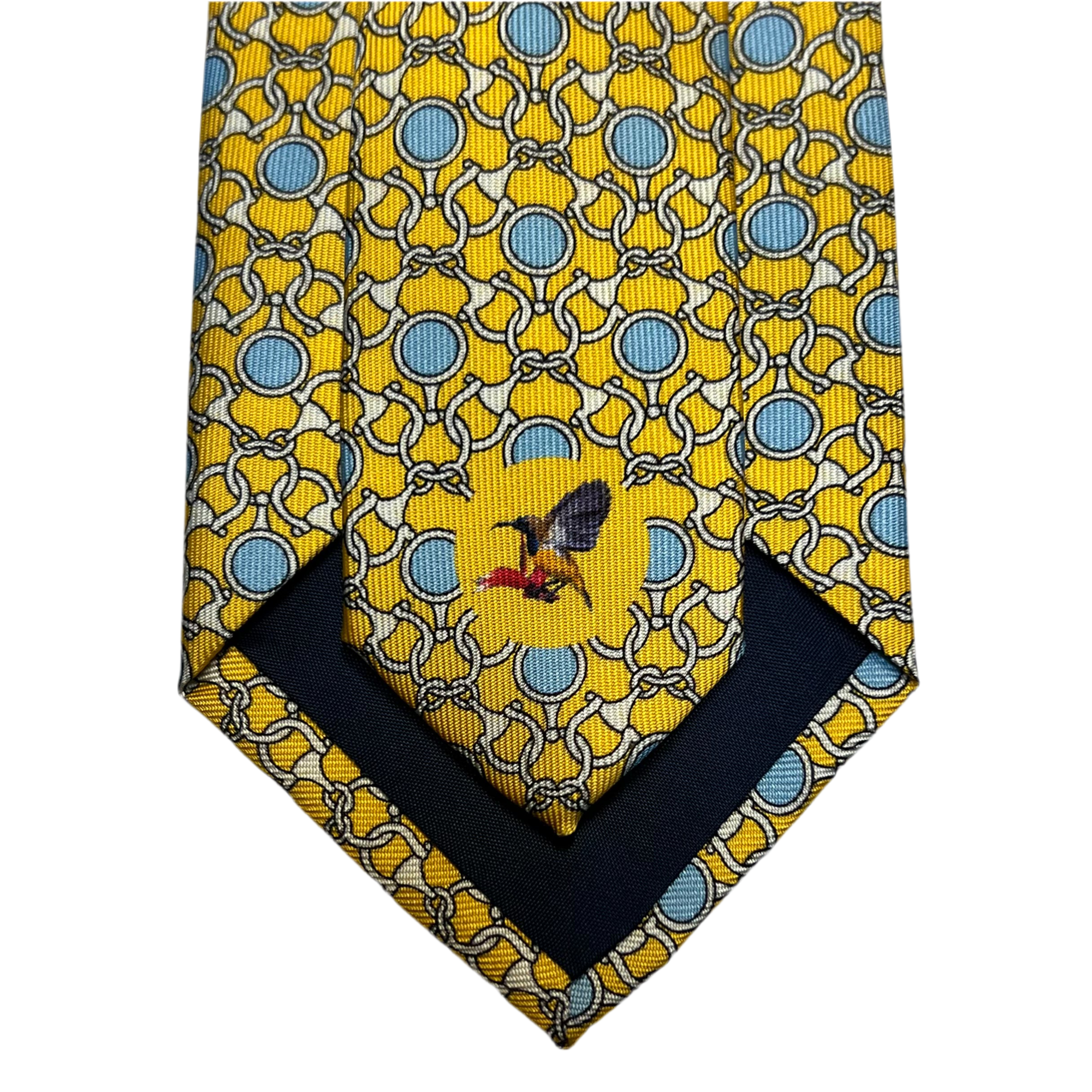 MonsterTie Printed D-Ring Snaffle Bits Yellow Necktie