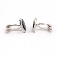 Octagon Cufflinks with Green Carbon Fiber design