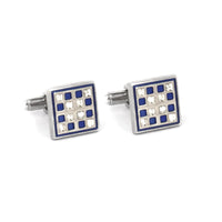 Checkerboard Blue and Black Cufflinks (Online Exclusive)