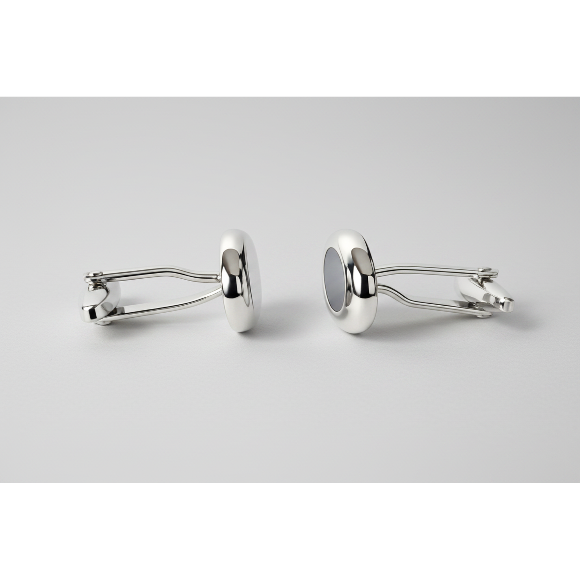 Orobianco L'unique Silver & Onyx Oval Cufflinks