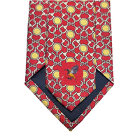 MonsterTie Printed D-Ring Snaffle Bits Red Yellow Necktie