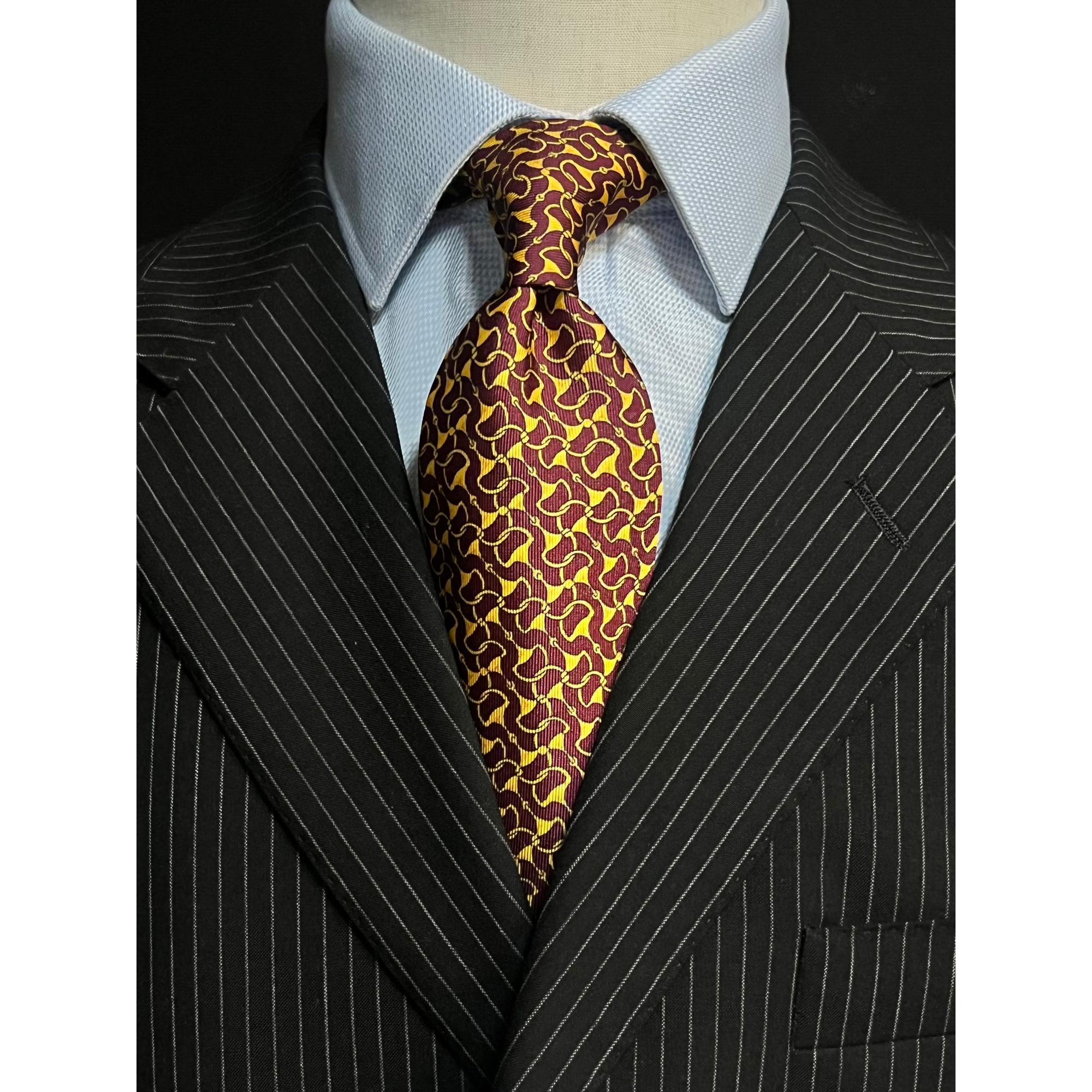 MonsterTie Printed D-Ring Snaffle Red Necktie