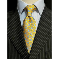 MonsterTie Printed D-Ring Snaffle Bits Yellow Necktie