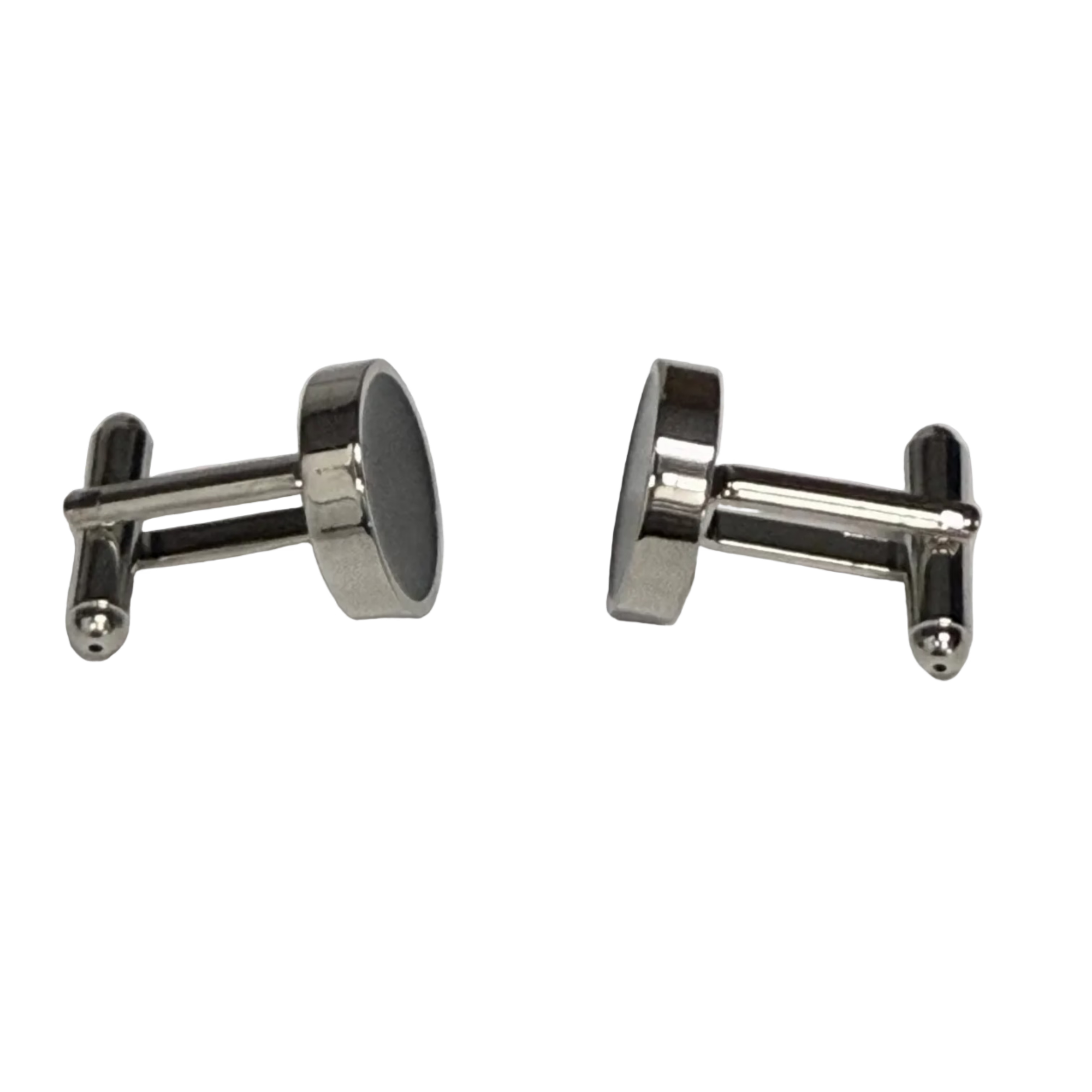 Round enamal Black Cufflinks