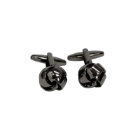 Silk Knot cufflinks in GunMetal