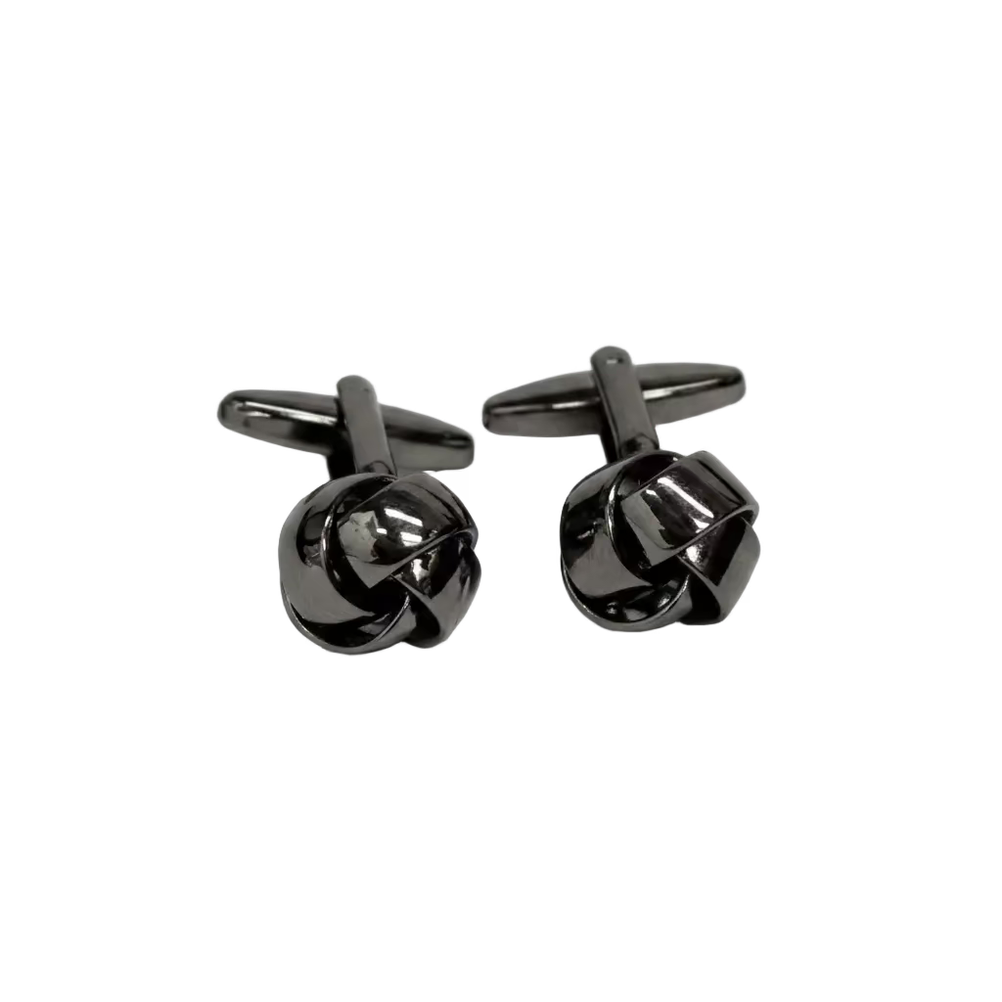 Silk Knot cufflinks in GunMetal