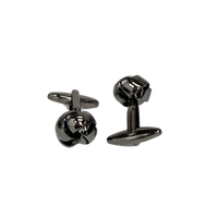 Silk Knot cufflinks in GunMetal