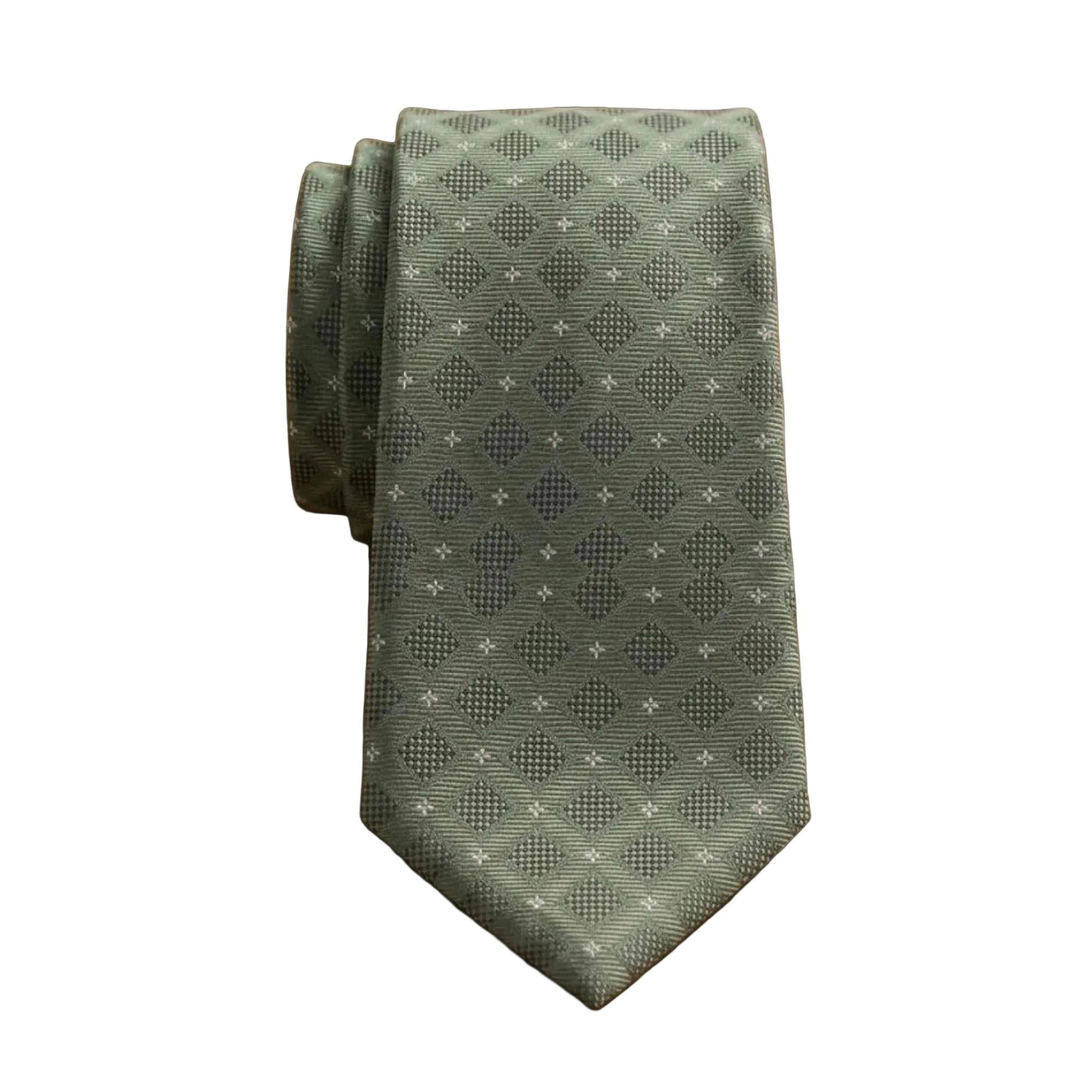 Orobianco L'unique Green with Checks and white flower
