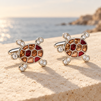 MarZthomson  Orange and Red Turtle Cufflink (Online Exclusive)