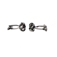 Silk Knot cufflinks in GunMetal