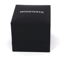 MonsterTie mother of pearl cufflinks black box packaging with logo