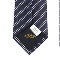 Black and white stripe with Navy background