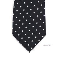 Black Necktie with White Dots Orobianco