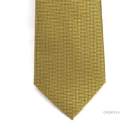 Gold with little white dot Woven Tie