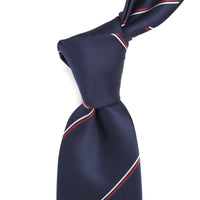 White and Red stripe with Navy background
