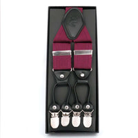 Orobianco L‚Äôunique Maroon knitted Stripe Suspender