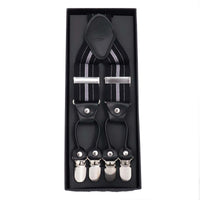 Orobianco L‚Äôunique Black White stripe Suspender